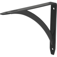 Escuadra Acero Decorativa Estante 25cm Negra FIERO
