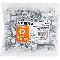 Tuercas Hexagonales 3/8'' Bolsa x 100 Fiero TUE-3/8