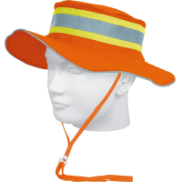 Sombrero Protección UV Naranja Cinta Reflectiva Truper