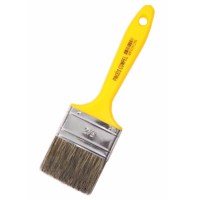Kit 6 Pinceles Cerda Gris 2 1/2'' Cabo Amarillo COMPEL