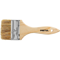 Pincel Cerda Blanca Mango Madera 3'' 76mm Pretul