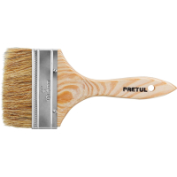 Pincel Cerda Blanca Mango Madera 4'' 10cm Pretul