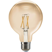 Lámpara Filamento Led Ámbar Globo 3w Vintage Luz Cálida E27