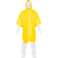 Poncho Con Capucha Impermeable Lluvia Amarillo Pretul