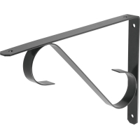 Escuadra Acero Estante 28cm Modelo "S" Negro FIERO