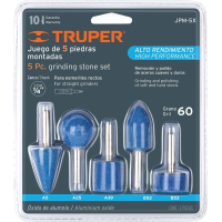 Juego 5 Piedras Montadas Esmeril Truper JPM-5X