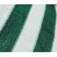 Malla Sombra 80 Rayada Verde Y Blanco