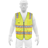 Chaleco seguridad amarillo reflectivo 9 bolsillos Truper XL