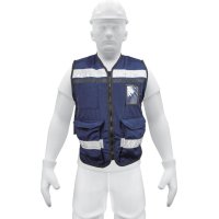 Chaleco Brigadista Azul Marino Reflectivo Truper CHS-900AM