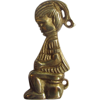 Cartel De Bronce Para Baño Niñas 70mm Absolut Brass SP25