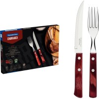 Juego 12 Cubiertos Polywood Rojo Tramontina 21199/703