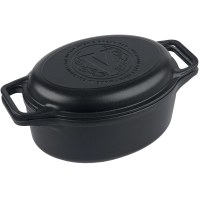 Olla Oval Hierro Esmaltado 5,7lt Tapa Doble Uso Victoria 36768