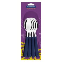 Juego 12 Cucharas De Mesa Tramontina New Kolor Azul 23163/910