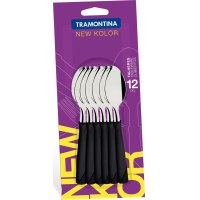 Juego 12 Cucharas De Té Tramontina New Kolor Negro 23167/900