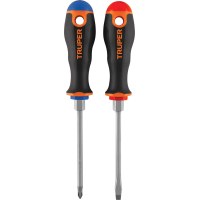 Juego 2 Destornilladores 3/16'' Comfortgrip Truper DUO-3/16X4B