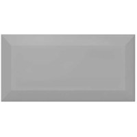Cerámica Ladrillo Biselado 10x20cm Gris Brillante TECNOGRES