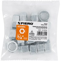 Tuercas Hexagonales 3/4'' Bolsa x 15 Fiero TUE-3/4