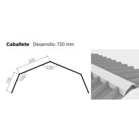 Cumbrera Caballete Tipo A Para Panel Isoroof ARMCO 3m