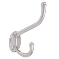 Gancho Percha Doble Vertical Cromo Mate Hermex PEPU-13