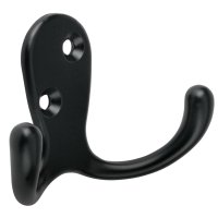 Gancho Percha Doble Horizontal Negro Hermex PEPU-26