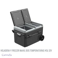 Heladera y freezer móvil dos temperaturas 45L 12V