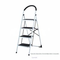 Escalera fam ACERO c/plataforma 150kg 4 Escalones