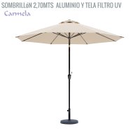 Sombrillón 2,70 metros de aluminio con filtro UV