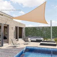 Toldo Vela Triangular Beige 5x5x5 mts con Filtro UV