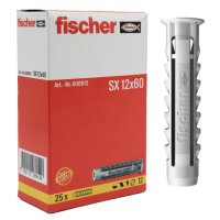Taco Universal SX12 Con Tope FISCHER Caja x 25