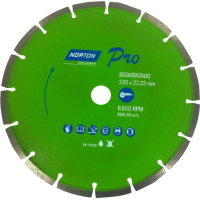 Disco Diamantado Segmentado 9'' Concreto Norton Pro