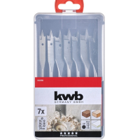 Kit 7 Mechas Planas Para Madera 10 a 24mm Kwb