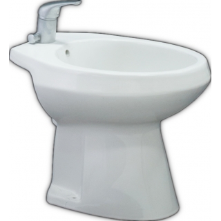 Bidet Alpina Blanco Loza OLMOS + Grifería Monocomando