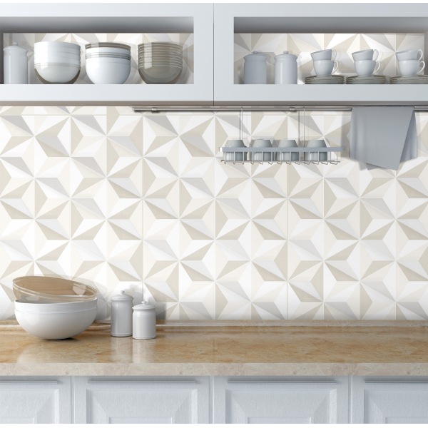 Cerámica Pared 45x90cm LUME Star White Plus