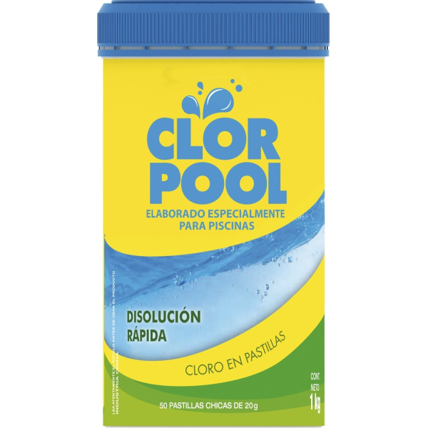 Pastillas Cloro Disolución Rápida Piscina Clorpool 1kg