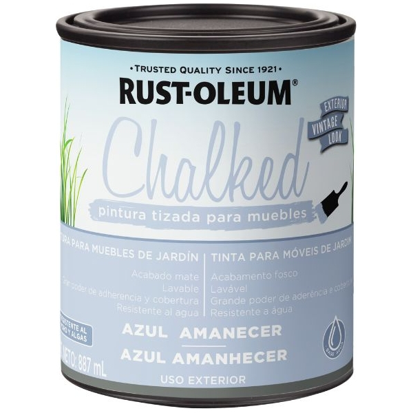 Pintura Tizada Exterior Chalked Rust Oleum Azul Amanecer