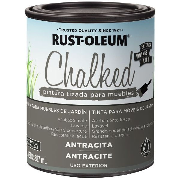 Pintura Tizada Exterior Chalked Rust Oleum Antracita