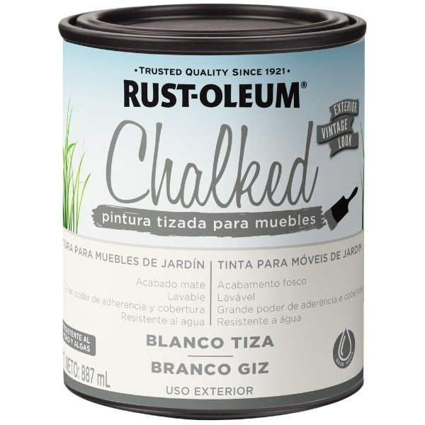 Pintura Tizada Exterior Chalked Rust Oleum Blanco Tiza