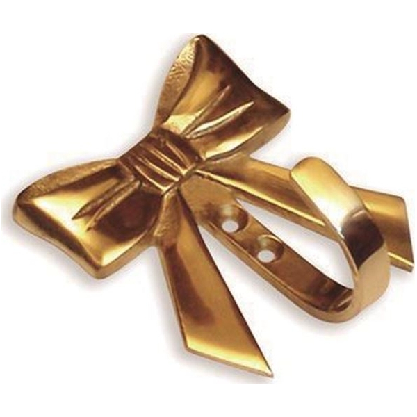 Gancho Percha de Bronce Forma de Moña Ab Brass