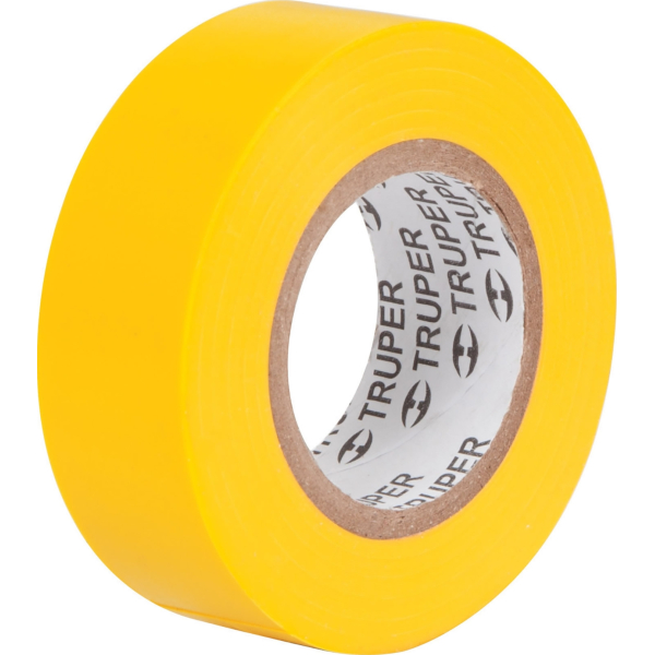 Cinta Eléctrica Aisladora 19mm Amarilla Truper x 8