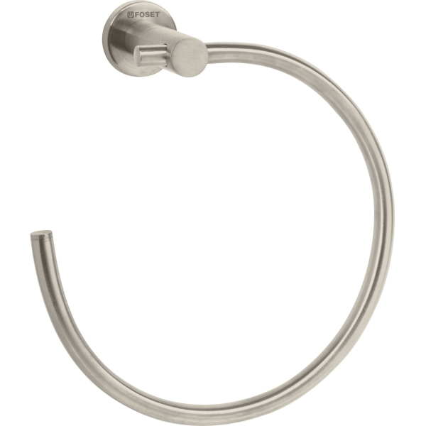 Toallero Baño Tipo Argolla Metal Satinado FOSET