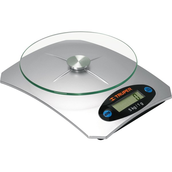 Balanza Digital Cocina Plato Vidrio Truper BASE-5EC