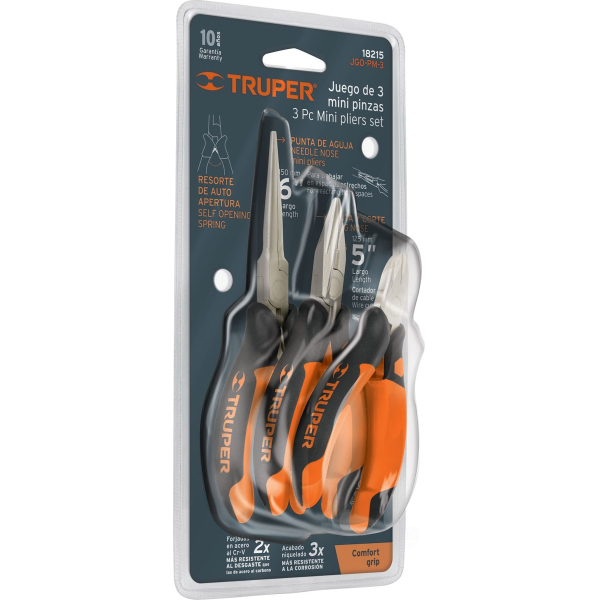Juego 3 Pinzas Mini Truper JGO-PM-3