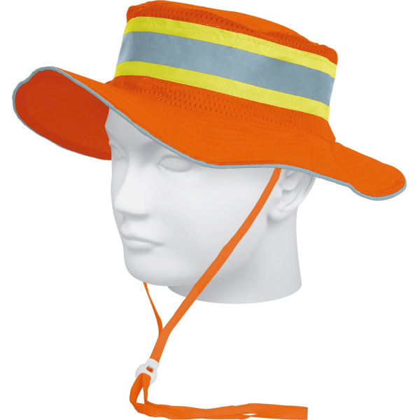 Sombrero Protección UV Naranja Cinta Reflectiva Truper