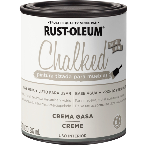 Pintura Tizada Chalked Rust Oleum Crema Gasa