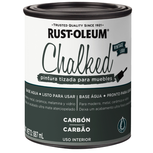 Pintura Tizada Chalked Rust Oleum Gris Carbón
