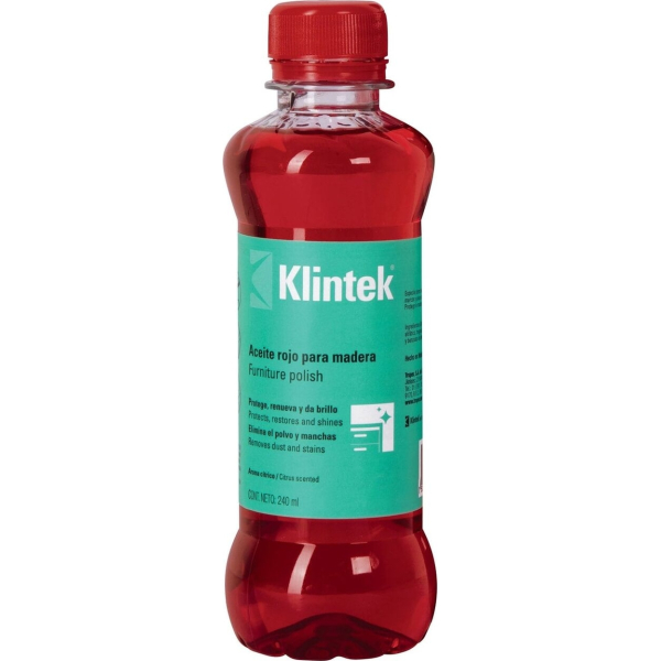 Aceite Rojo para Muebles Pisos de Madera Klintek 240ml