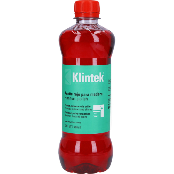 Aceite Rojo para Muebles Pisos de Madera Klintek 480ml