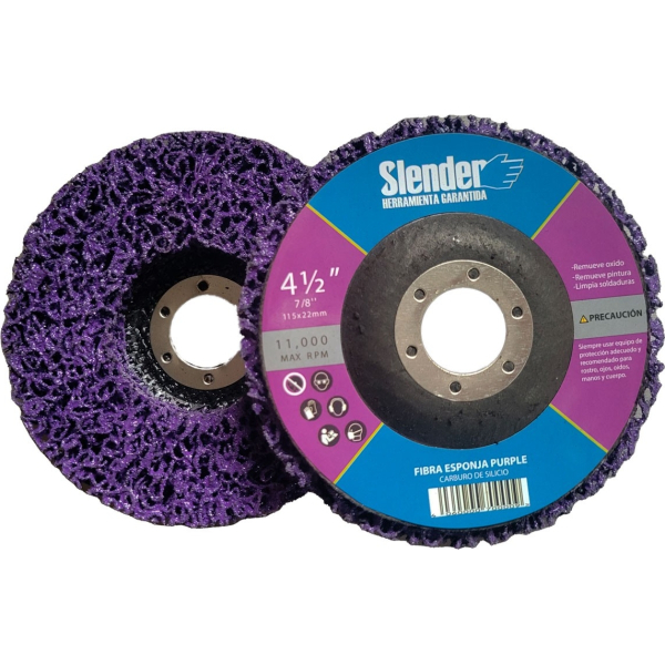 Disco Fibra Esponja Purple Carburo Silicio Slender