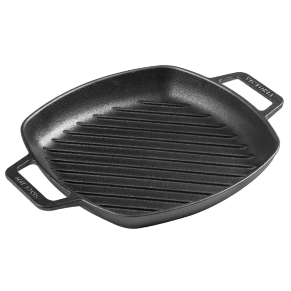 Sartén Grill Cuadrado 25x25 cm Hierro Esmaltado Victoria