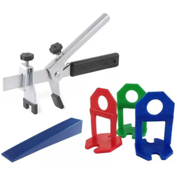 Kit Alicate + 100 Cuñas + 100 Bases Niveladoras Piso Ramada